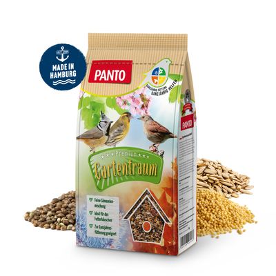 PANTO Gartentraum - Wildvogelfutter mit Getreide, Nüsse, Früchten