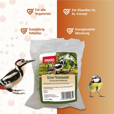 PANTO Riesen-Meisenknödel - energiereiches Fettfutter für Wildvögel