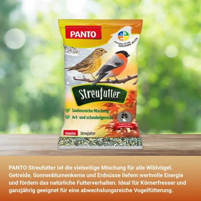 PANTO Streufutter - Wildvogelfutter mit Sonnenblumenkernen & Erdnüssen