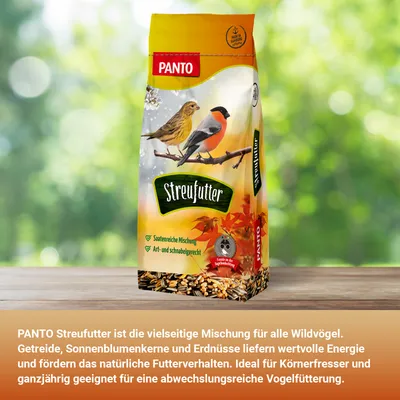 PANTO Streufutter - Wildvogelfutter mit Sonnenblumenkernen & Erdnüssen
