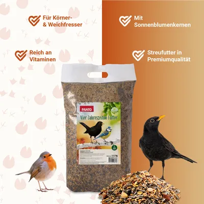 PANTO Vier-Jahreszeiten-Futter -  Wildvogelfutter, Streufutter