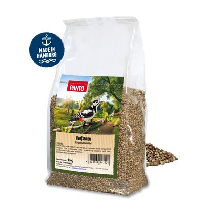 PANTO Hanfsamen - Wildvogelfutter für Gartenvögel, Natürliche Proteinquelle