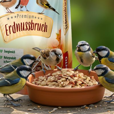PANTO Erdnussbruch – fettreiches Streufutter für Wildvögel
