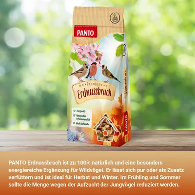 PANTO Erdnussbruch – fettreiches Streufutter für Wildvögel