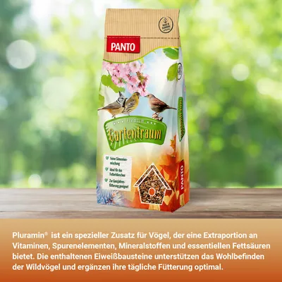 PANTO Gartentraum - Wildvogelfutter mit Getreide, Nüsse, Früchten