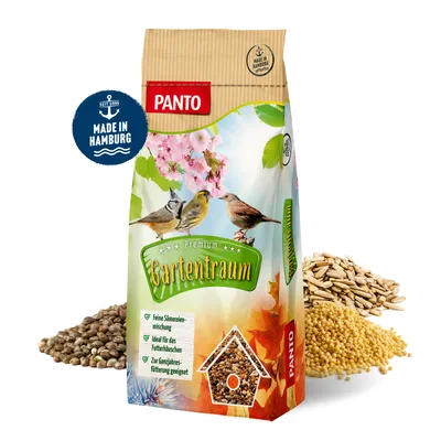PANTO Gartentraum - Wildvogelfutter mit Getreide, Nüsse, Früchten