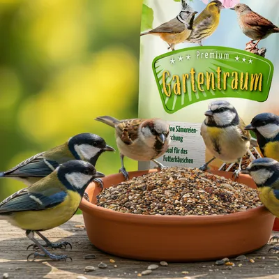 PANTO Gartentraum - Wildvogelfutter mit Getreide, Nüsse, Früchten