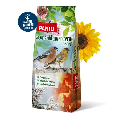 PANTO Sonnenblumenkerne gestreift - Streufutter für Wildvögel Gartenvögel