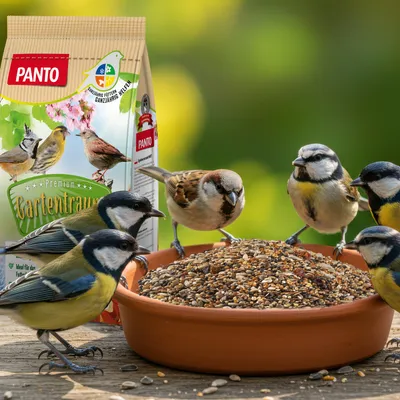 PANTO Gartentraum - Wildvogelfutter mit Getreide, Nüsse, Früchten