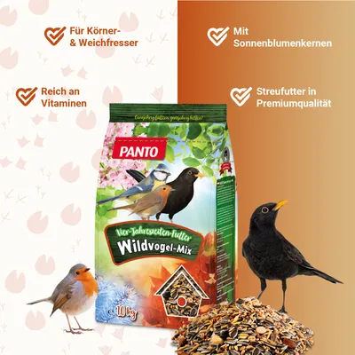 PANTO Vier-Jahreszeiten-Futter -  Wildvogelfutter, Streufutter