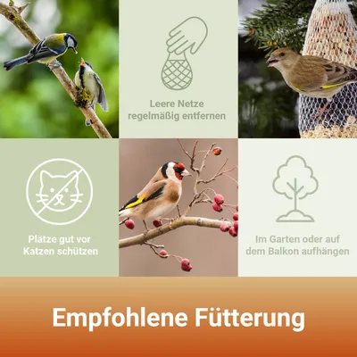 PANTO Ganzjahresfutterspirale – Wildvogelfutter mit Sonnenblumenkernen