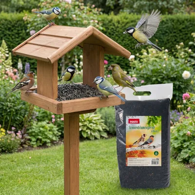 PANTO Sonnenblumenkerne schwarz - Wildvogelfutter für Gartenvögel