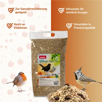 PANTO Wildvogel-Power-Mix - Wildvogelfutter, Streufutter PANTO Wildvogel-Power-Mix - Wildvogelfutter, Streufutter