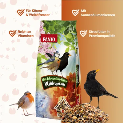 PANTO Vier-Jahreszeiten-Futter -  Wildvogelfutter, Streufutter
