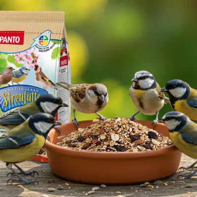 PANTO Premium Streufutter schalenlos – Saaten & Nüsse für Wildvögel
