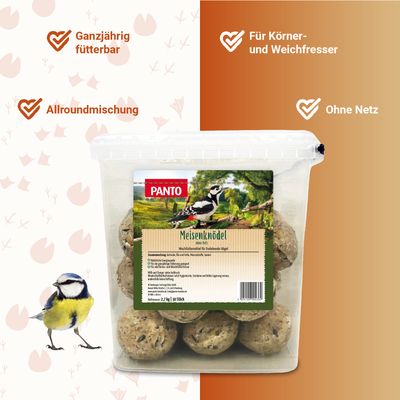 PANTO Meisenknödel ohne Netz & Tablett – für Wildvögel