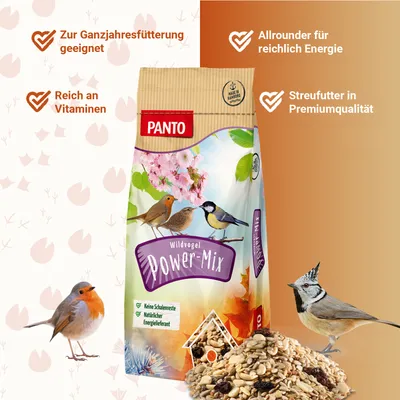 PANTO Wildvogel-Power-Mix - Wildvogelfutter, Streufutter PANTO Wildvogel-Power-Mix - Wildvogelfutter, Streufutter