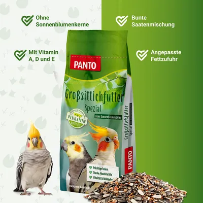 PANTO Großsittichfutter Spezial - ohne Sonnenblumenkerne mit Hirse