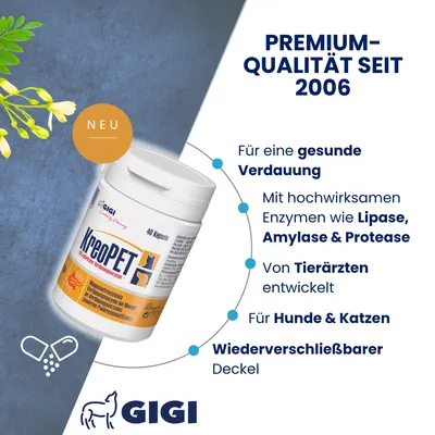 KREOPET Pankreatin Enzyme Pankreasenzyme Pankreasinsuffizienz GIGI VET KREOPET Pankreatin Enzyme Pankreasenzyme Pankreasinsuffizienz GIGI VET