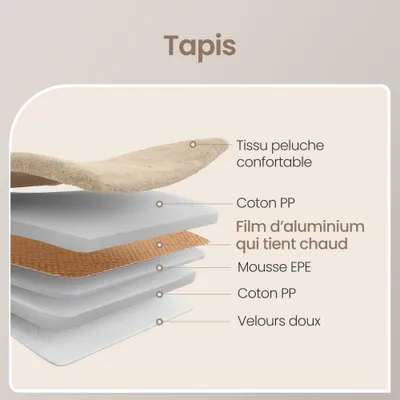 Feandrea Arbre à Chat Hauteur de  160 cm Grand et Stable avec Tapis Chaud