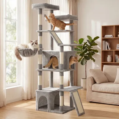 FEANDREA Grand Arbre à Chat, Griffoir Robuste pour Multi-Chats FEANDREA Grand Arbre à Chat, Griffoir Robuste pour Multi-Chats