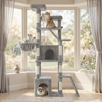 FEANDREA Grand Arbre à Chat, Griffoir Robuste pour Multi-Chats FEANDREA Grand Arbre à Chat, Griffoir Robuste pour Multi-Chats