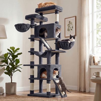 FEANDREA Arbre à Chat XXL avec 7 Zones de Repos