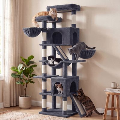FEANDREA Arbre à Chat XXL avec 7 Zones de Repos