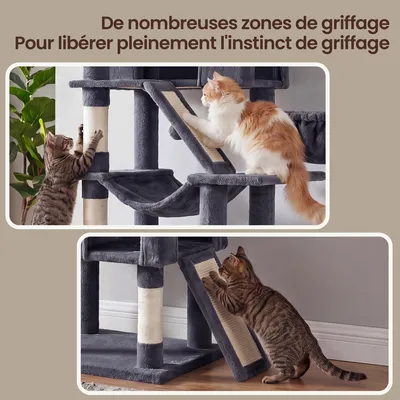 FEANDREA Arbre à Chat XXL avec 7 Zones de Repos FEANDREA Arbre à Chat XXL avec 7 Zones de Repos