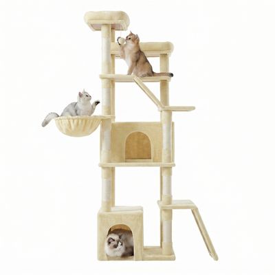 FEANDREA Grand Arbre à Chat, Griffoir Robuste pour Multi-Chats
