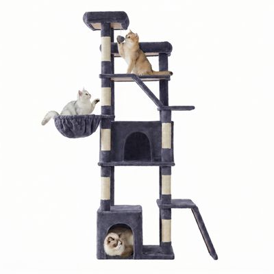 FEANDREA Grand Arbre à Chat, Griffoir Robuste pour Multi-Chats