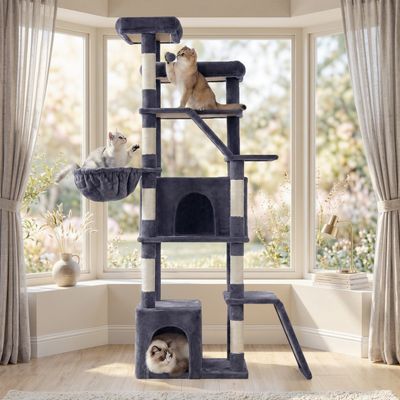 FEANDREA Grand Arbre à Chat, Griffoir Robuste pour Multi-Chats