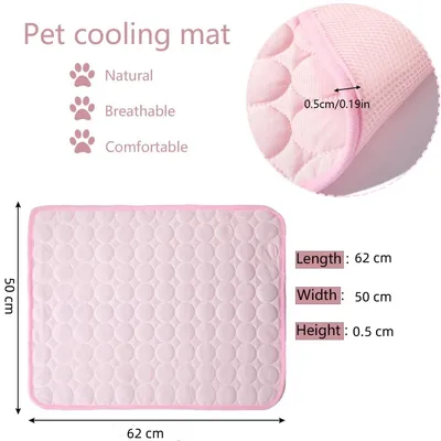 HausPets Kühlmatte Hund Katze M Rosa, Selbstkühlend