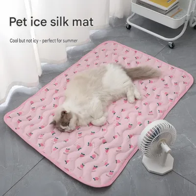 HausPets Kühlmatte für Haustiere Pink L