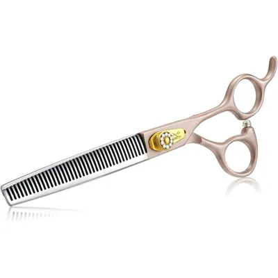 HausPets Ciseaux Effileurs Chien 40 Dents Acier 440C 7" Or Rose HausPets Ciseaux Effileurs Chien 40 Dents Acier 440C 7" Or Rose
