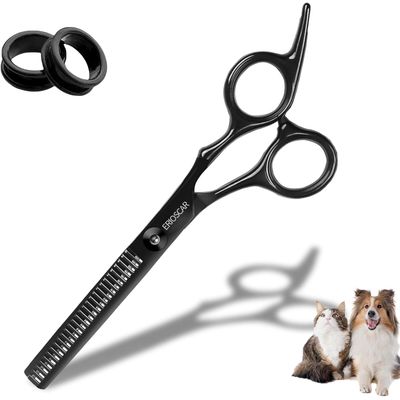 HausPets Ciseaux Toilettage Chien Chat Incurvés Titane Bouts Ronds Sûrs