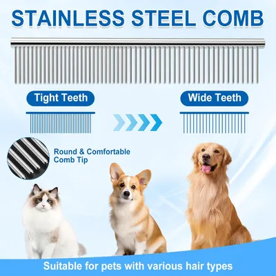 HausPets Kit Ciseaux Toilettage Chien Chat 5 en 1 Acier Inoxydable Sûr HausPets Kit Ciseaux Toilettage Chien Chat 5 en 1 Acier Inoxydable Sûr