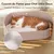 HausPets Katzenbett Sofa 61cm Filz Kunstfell Oval Camel