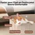 HausPets Lit Chat Canapé 61cm Feutre Fausse Fourrure Ovale Camel
