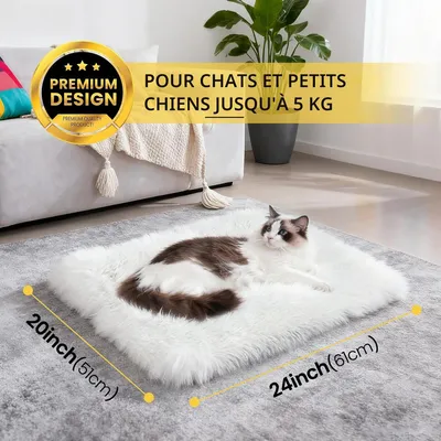 HausPets Lit Chat Chien 2en1 Pliable Couverture Doux 42x36cm Lavable