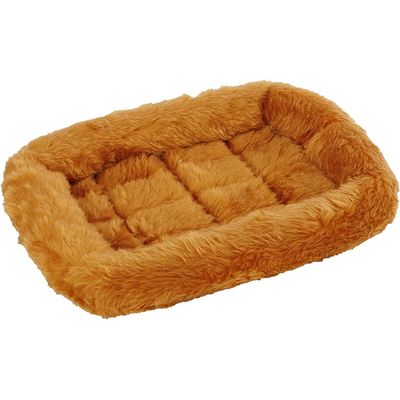 HausPets Lit Traversin Chien Chat 46cm Polaire Cannelle Pour Cage iCrate