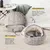 HausPets Lit Chat Donut Peluche Capuchon Semi-fermé Doux 50x50cm Curry