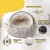 HausPets Lit Chat Donut Peluche Capuchon Semi-fermé Doux 50x50cm Curry