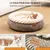 HausPets Lit Rond Chien Chat 53cm Apaisant Fausse Fourrure Camel