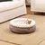 HausPets Lit Rond Chien Chat 53cm Apaisant Fausse Fourrure Camel