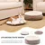 HausPets Lit Rond Chien Chat 53cm Apaisant Fausse Fourrure Camel