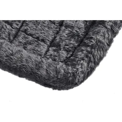 HausPets Lit Traversin Chien Chat 56cm Polaire Gris Pour Cage iCrate