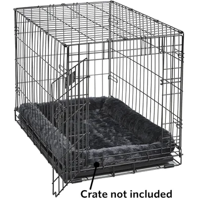 HausPets Lit Traversin Chien Chat 56cm Polaire Gris Pour Cage iCrate