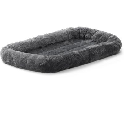 HausPets Lit Traversin Chien Chat 56cm Polaire Gris Pour Cage iCrate