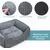 HausPets Panier Chien Chat Lavable Antidérapant Coussin Doux 51x48x15cm